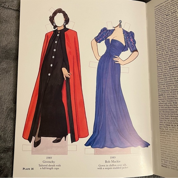 Vtg 1995 Christian Dior and Eighties Fashion Design Paper Doll Books Tom Tierney - Picture 9 of 9